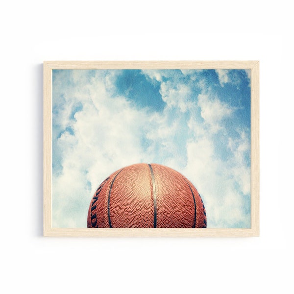 basketball art print dorm decor boys sports room decor blue nursery wall art toddler tween bedroom over the bed art basketball gifts for him