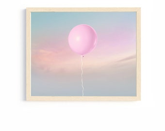 little girl room pastel wall art balloon print toddler girl room nursery wall decor girl bedroom pastel photography prints whimsical art