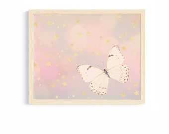 butterfly art print little girl room pastel decor pink girl nursery wall art tween bedroom artwork butterfly wall decor butterfly gifts