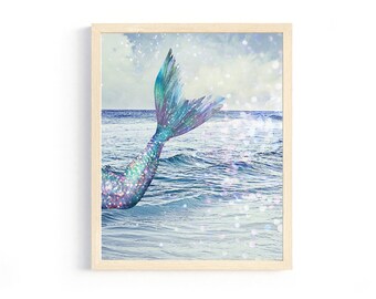 mermaid decor girl bedroom prints little girl room mermaid bathroom wall decor mermaid tail nursery wall art mermaid gifts playroom artwork