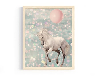 unicorn wall art pastel colors little girl nursery prints fairy tale art toddler girls bedroom pink blue playroom artwork unicorn art prints