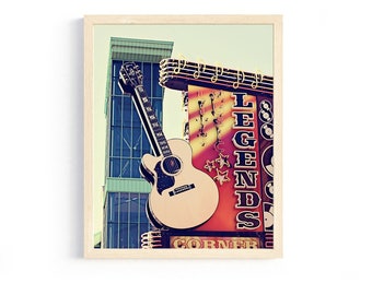 Nashville print country music decor Nashville gifts Legends Nashville TN pictures apartment wall art home office music city artwork Legends