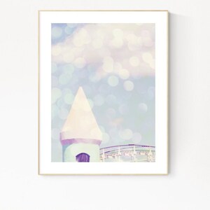 pastel princess art print fairytale nursery artwork little girl bedroom wall art playroom wall decor pastel colors girl princess castle art image 7