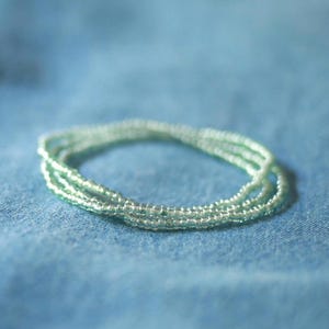 stacking beaded bracelets green seed bead bracelets stretchy jewelry for your wrists stretch bracelets tiny glass green beads gift for her
