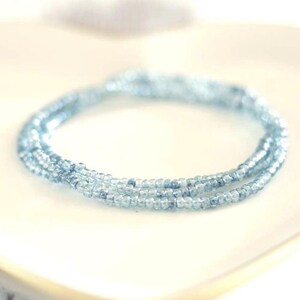 Blue Czech Glass Seed Bead Bracelet Set of 3, Dainty Stretch Bracelet, Everyday Jewelry, Stackable, Minimalist Beaded Bracelet Set for Her