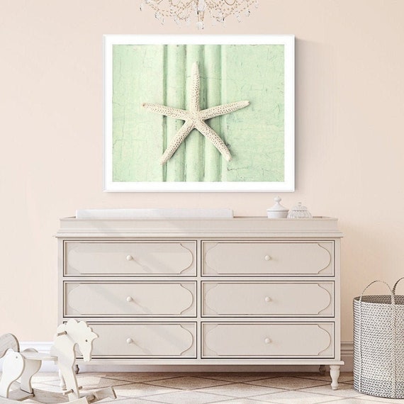Starfish Wall Decor Baby Girl Nursery Art Under The Sea Wall Etsy