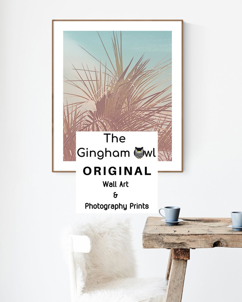 Palm Springs Art Mid Century Modern Wall Photography Tree Picture Large Coastal Print Tropical Bedroom Decor Plant
