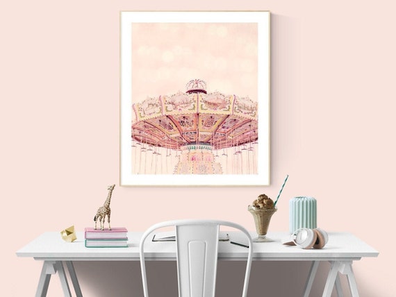 Girl Nursery Decor Nursery Picture Pastel Wall Art Little Girl Room Decor Carnival Wall Art Toddler Girl Room Pink Decor Photography Print