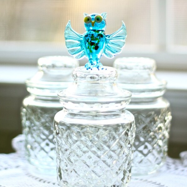 vintage vanity jars set of 3