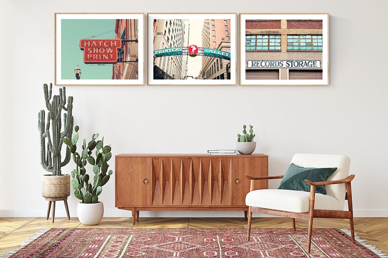 Nashville Wall Art Set of 3 Nashville Prints City Wall Art Etsy