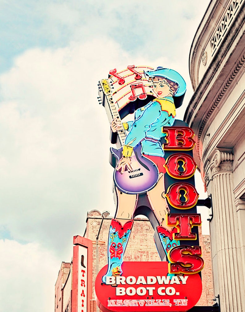 Nashville wall art rockabilly decor Nashville neon sign music | Etsy