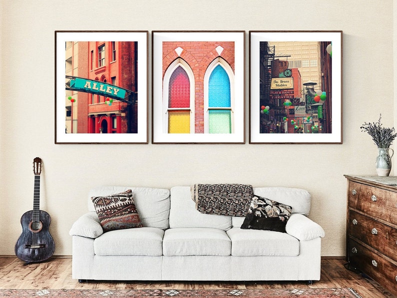 Nashville Prints City Art Wall Art Set of 3 Studio Etsy