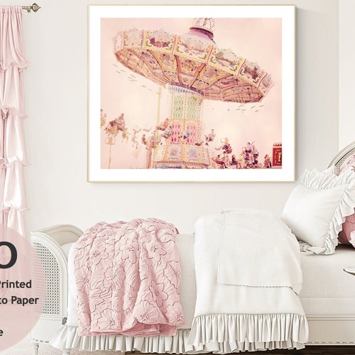 Pastel Clouds Stars Wall Art Little Girls Room Decor Nursery Etsy