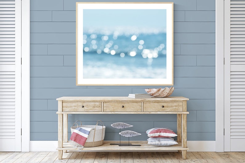 Large Ocean Wall Art Blue Beach Photo Coastal Wall Decor Etsy