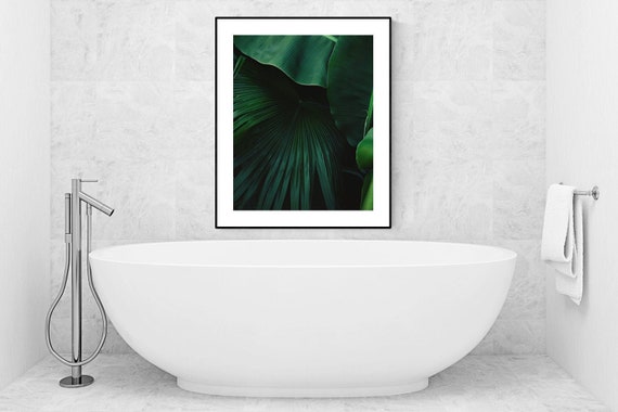 Palm Leaf Print Tropical Leaves Photography Prints Green Wall Etsy