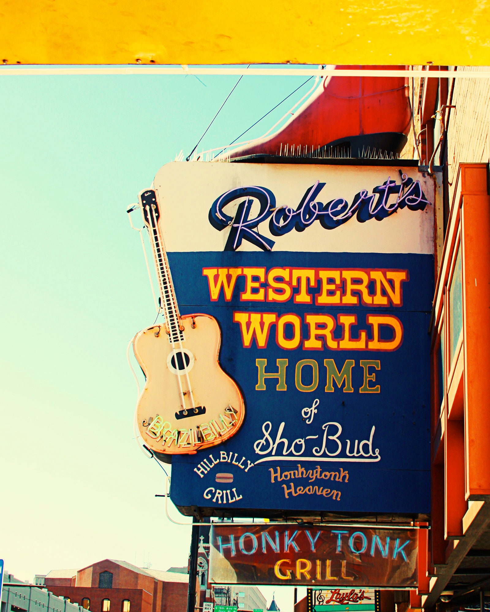 Nashville art prints country music decor Roberts Western Etsy
