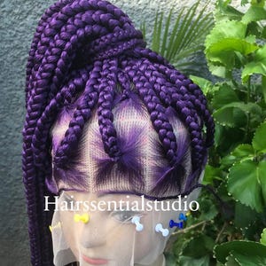 Box Braid Jumbo Braids handgefertigte geflochtene Perücke