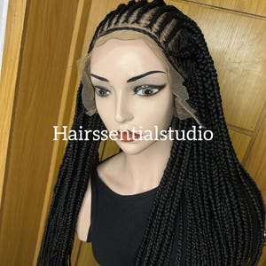 Stitch Cornrow Braided Wigs for women Lightweight Braids Ghana braids Cornrow wig Handmade wig Beginner Friendly Full Frontal wig