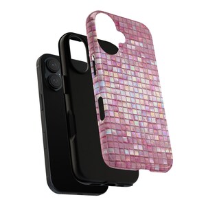 Iridescent Pink Mosaic Tile Phone Case | Dual Layer Protection image 15