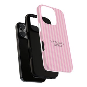 Victoria's Secret Pink Stripe Phone Case, Protective Glossy/Matte Finish image 9
