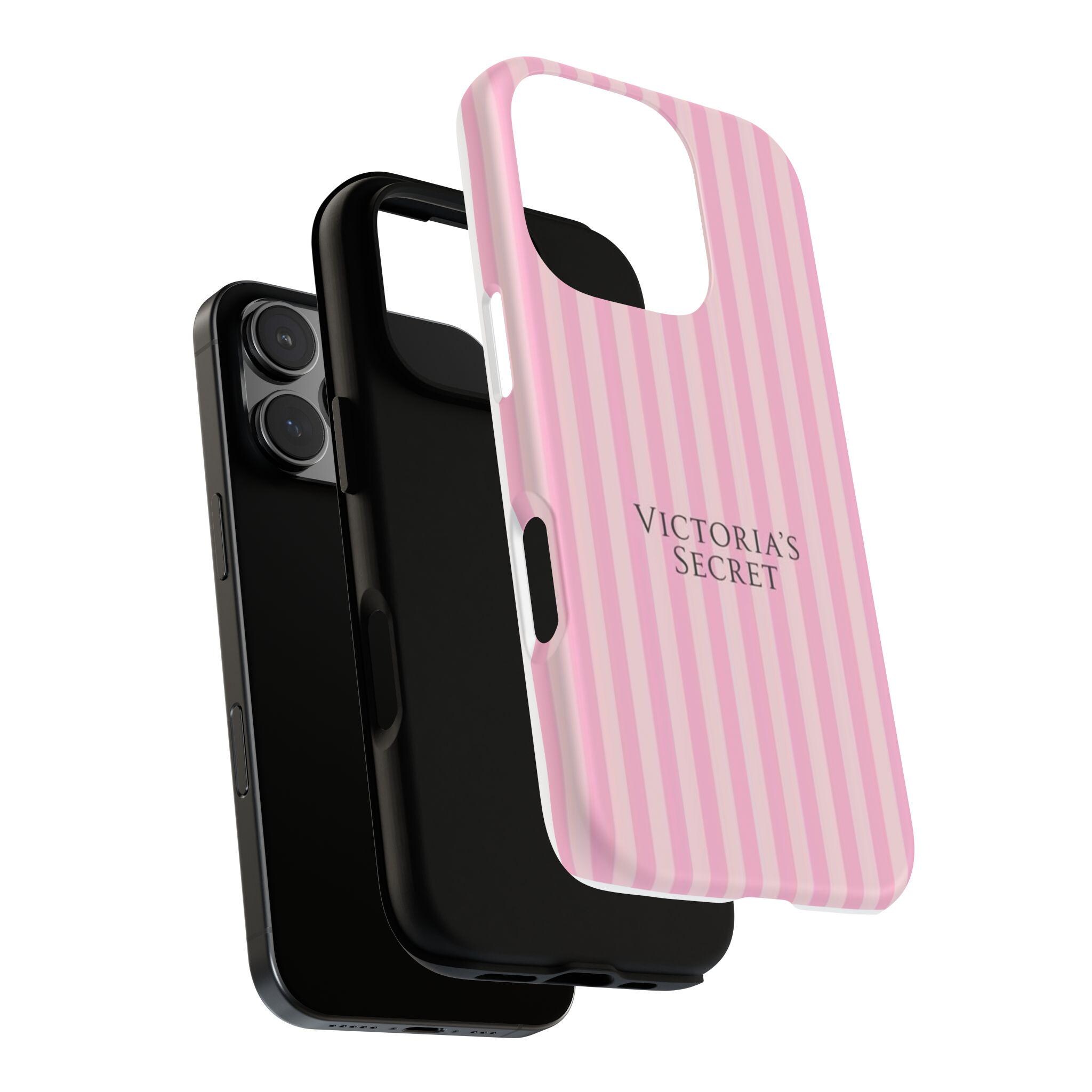 Victoria's Secret Pink Stripe Phone Case, Protective Glossy/matte
