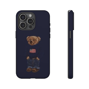 Adorable Bear Phone Case | Cute Teddy Bear Cellphone Cover | Gift for Kids | Handmade Designs for All Ages, Cozy Bear Gift Idea, Year-Round