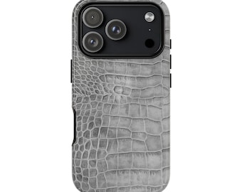 Gray Crocodile Skin Texture Phone Case | Tough Cases