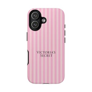 Victoria's Secret Pink Stripe Phone Case, Protective Glossy/Matte Finish image 2