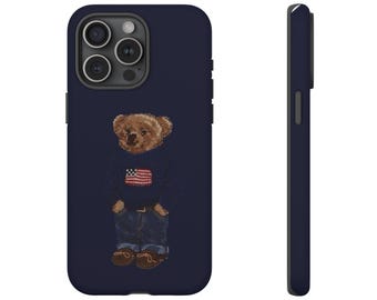 Adorable Bear Phone Case | Cute Teddy Bear Cellphone Cover | Gift for Kids | Handmade Designs for All Ages, Cozy Bear Gift Idea, Year-Round