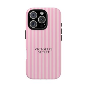 Victoria's Secret Pink Stripe Phone Case, Protective Glossy/Matte Finish image 3