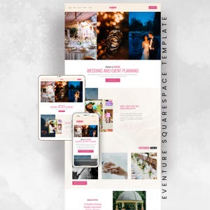Squarespace Website Template for Wedding Planners and Photographers. | Website for Creatives | Squarespace 7.1 | Party Planner Website