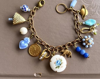 Bluebell heirloom vintage charm bracelet