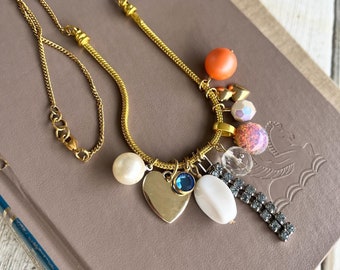 Heirloom vintage charm necklace