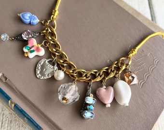 Heirloom vintage charm necklace