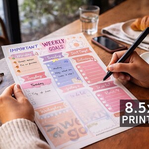 Weekly Planner /Cozy Page/Busy Mom Planner/PDF Printable/Instant Download image 6