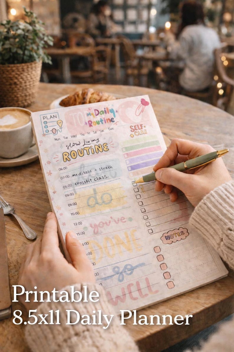 Daily Planner Printable, Busy Mom Routine Sheet, To-do List Digital ...