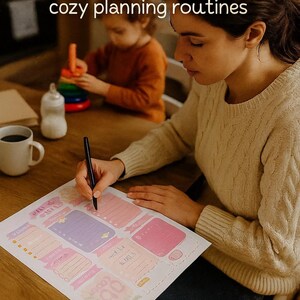 Weekly Planner /Cozy Page/Busy Mom Planner/PDF Printable/Instant Download image 7