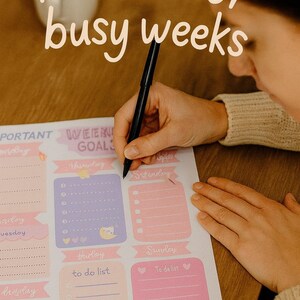 Weekly Planner /Cozy Page/Busy Mom Planner/PDF Printable/Instant Download image 9
