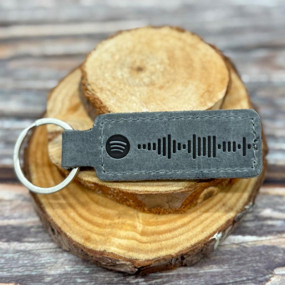 Personalized Spotify Code Keychain - Custom Engraved Music Gift