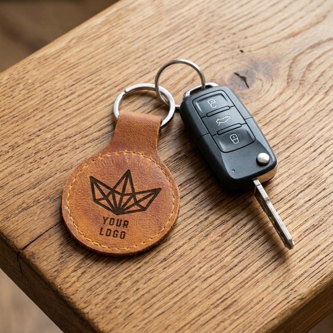 Custom Leather Keychain, Business Logo Design, Bulk Corporate and ...