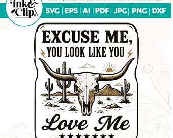 Com licença, você parece que me ama PNG, design de cowboy retrô, gráfico de camiseta de música country, cowgirl retrô, western moderno, png de Nashville