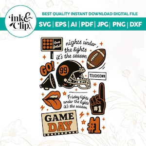 Football Collage PNG, Orange And Black Football Png, Game Day Touchdown Png, Retro Football Mama Png,Football Season Sublimation Design,svg