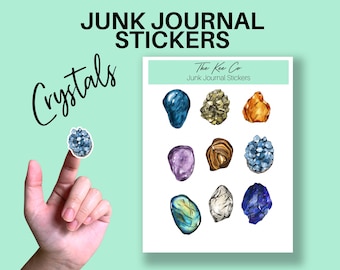 Dark Crystals Printable Cricut Print and Cut Stickers for Junk Journaling, Scrapbooking & Planners Digital Sticker Download