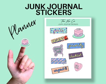 Soft Planner Basics Printable Cricut Print and Cut Stickers for Junk Journaling, Scrapbooking & Planners Digital Sticker Download