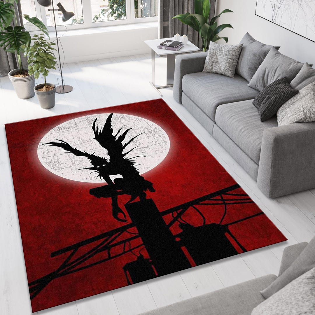 Death Note Rug Death Note Rug, Death Note Ryuk Rug, Fan Art, Gift to Friend,art Rug ...