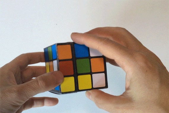 Face changing Rubik's Cube. Easy Paper Crafts 