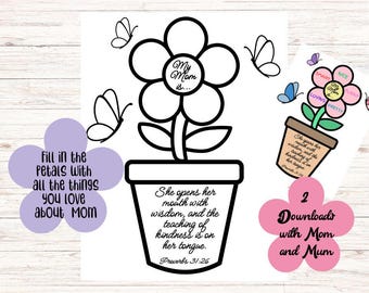 Mother's Day Coloring Page: "My Mom Is" Printable Activity (Digital Download)