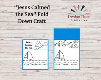 Jesus Calmed the Sea Craft: Sunday School Printable (Digital Download)
