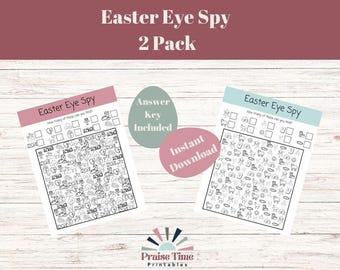 Christian Easter Eye Spy Printable: Bible Activity for Kids (Digital Download)