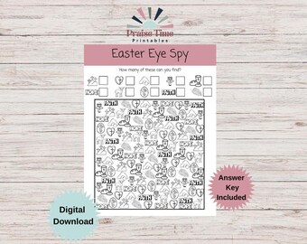 Christian Easter Eye Spy Printable: Sunday School Activity (Digital Download)